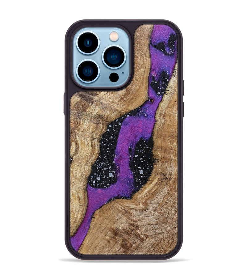 iPhone 14 Pro Max Wood+Resin Phone Case - Laverne (Cosmos, 696039)