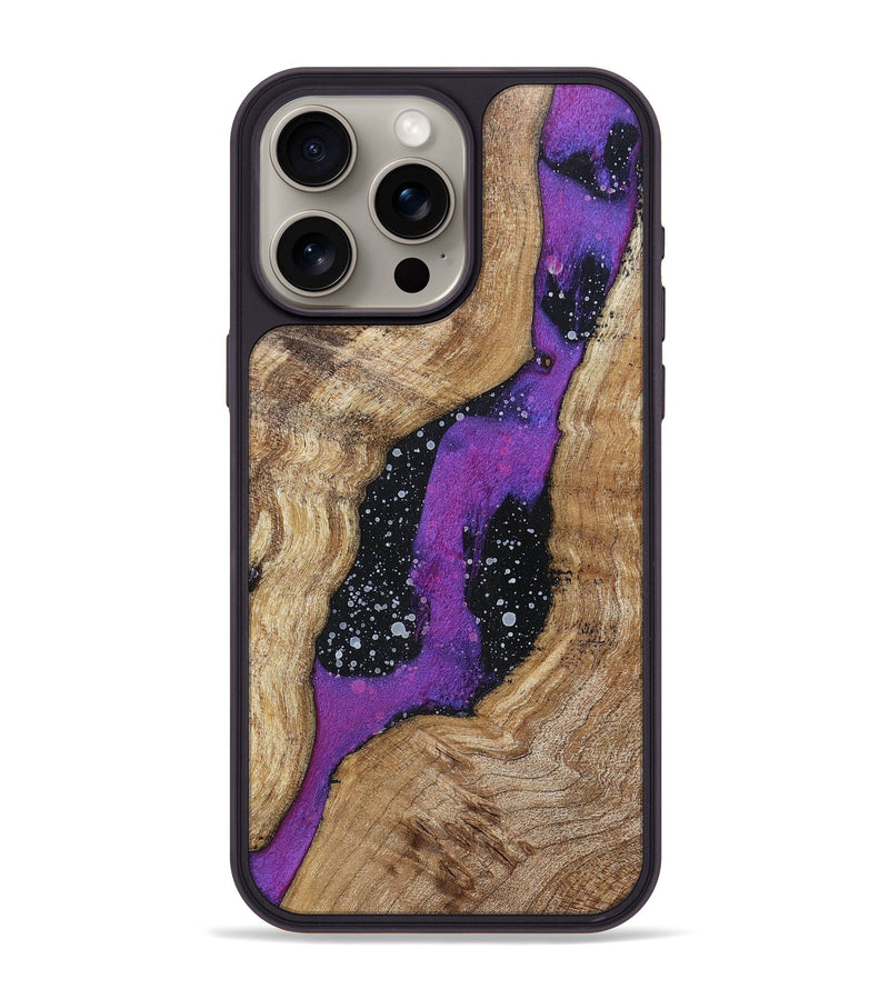 iPhone 15 Pro Max Wood+Resin Phone Case - Laverne (Cosmos, 696039)