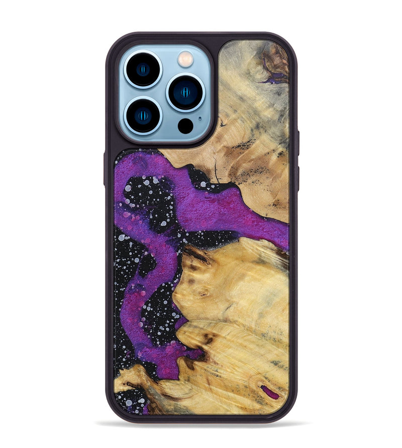 iPhone 14 Pro Max Wood+Resin Phone Case - Michael (Cosmos, 696045)