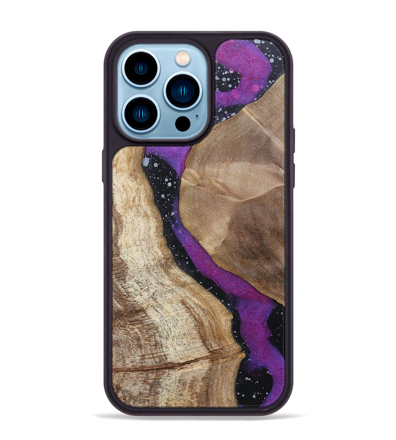 iPhone 14 Pro Max Wood+Resin Phone Case - Bart (Cosmos, 696049)