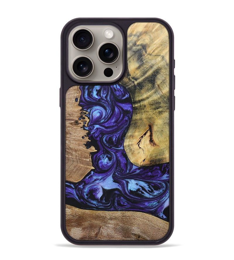 iPhone 15 Pro Max Wood+Resin Phone Case - Adele (Mosaic, 696053)
