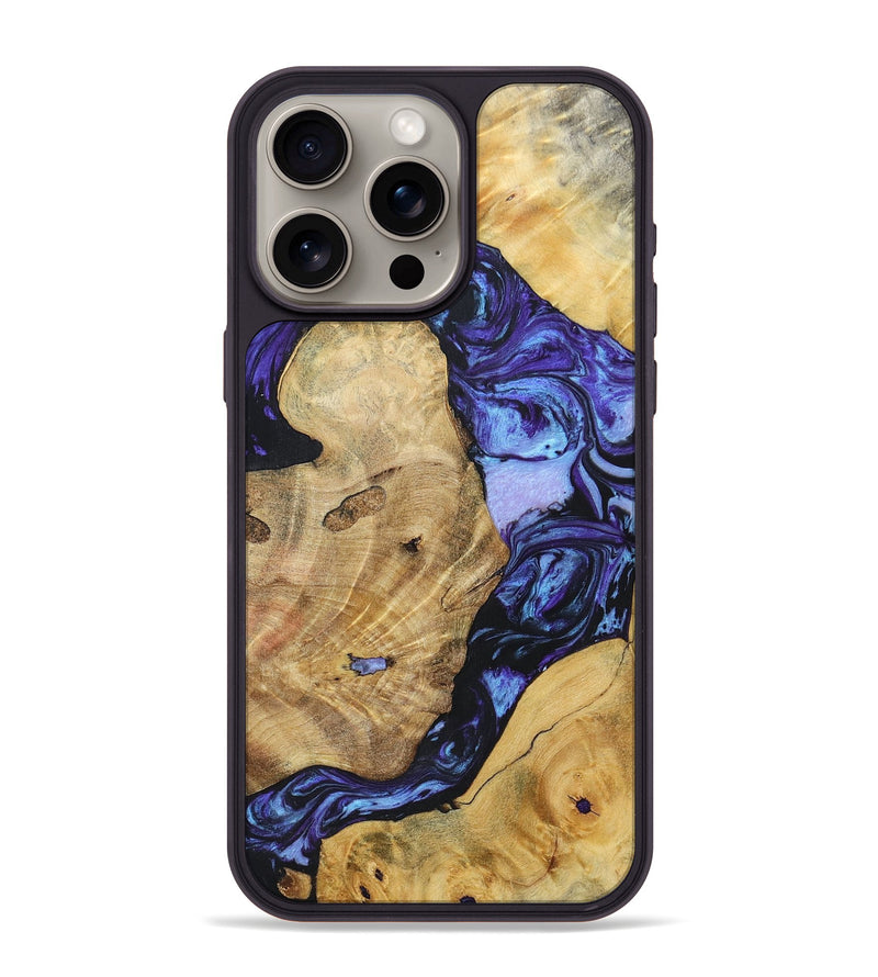 iPhone 15 Pro Max Wood+Resin Phone Case - Zayden (Mosaic, 696057)