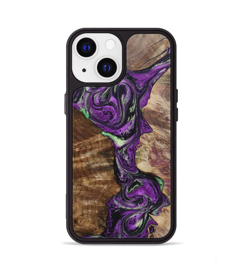 iPhone 13 Wood+Resin Phone Case - Abigail (Mosaic, 696058)