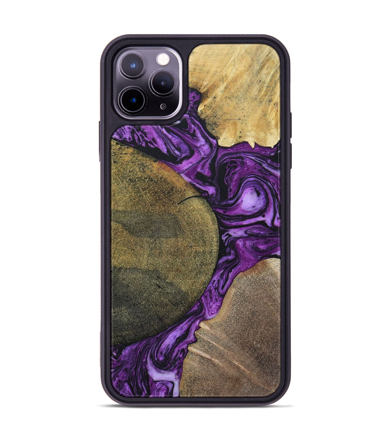 iPhone 11 Pro Max Wood+Resin Phone Case - Carlton (Mosaic, 696060)