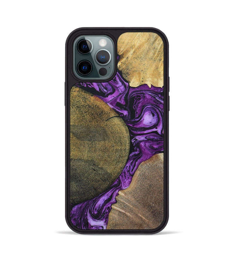 iPhone 12 Pro Wood+Resin Phone Case - Carlton (Mosaic, 696060)