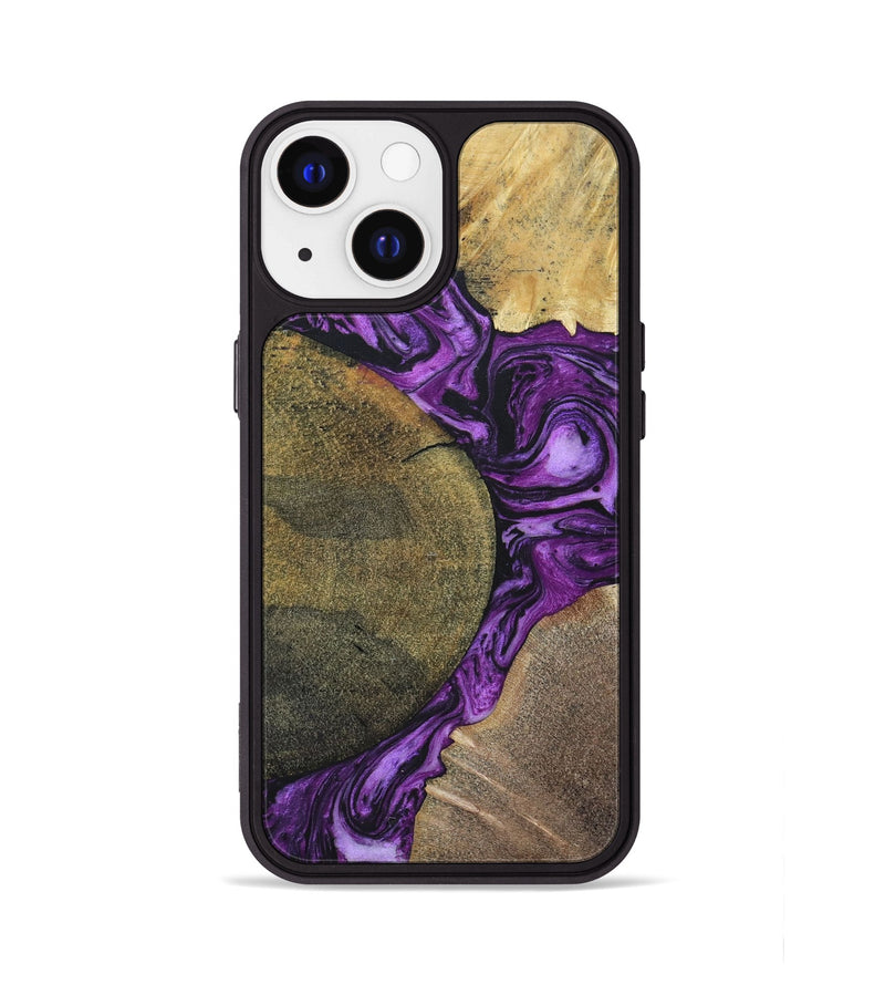 iPhone 13 Wood+Resin Phone Case - Carlton (Mosaic, 696060)