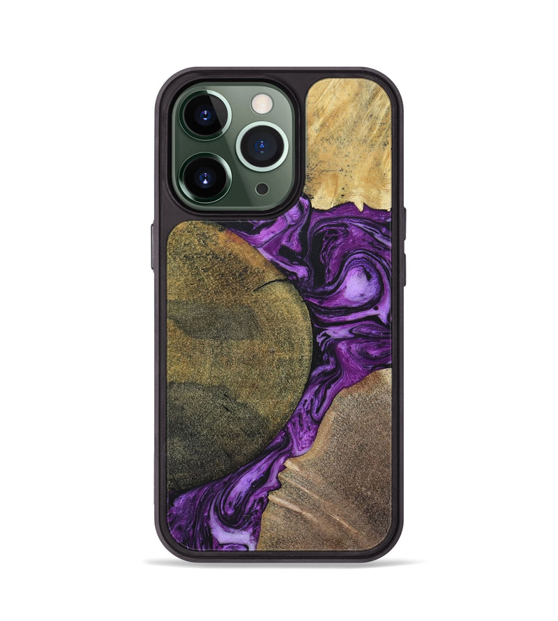 iPhone 13 Pro Wood+Resin Phone Case - Carlton (Mosaic, 696060)