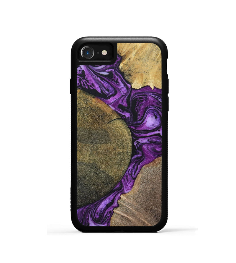 iPhone SE Wood+Resin Phone Case - Carlton (Mosaic, 696060)