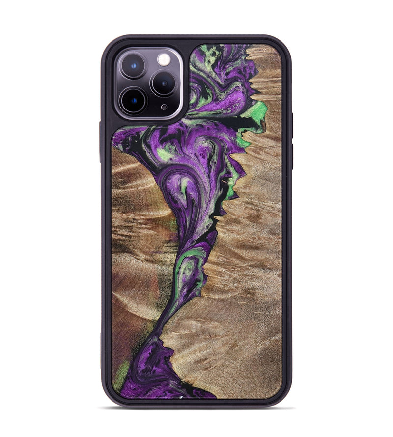 iPhone 11 Pro Max Wood+Resin Phone Case - Rebekah (Mosaic, 696066)
