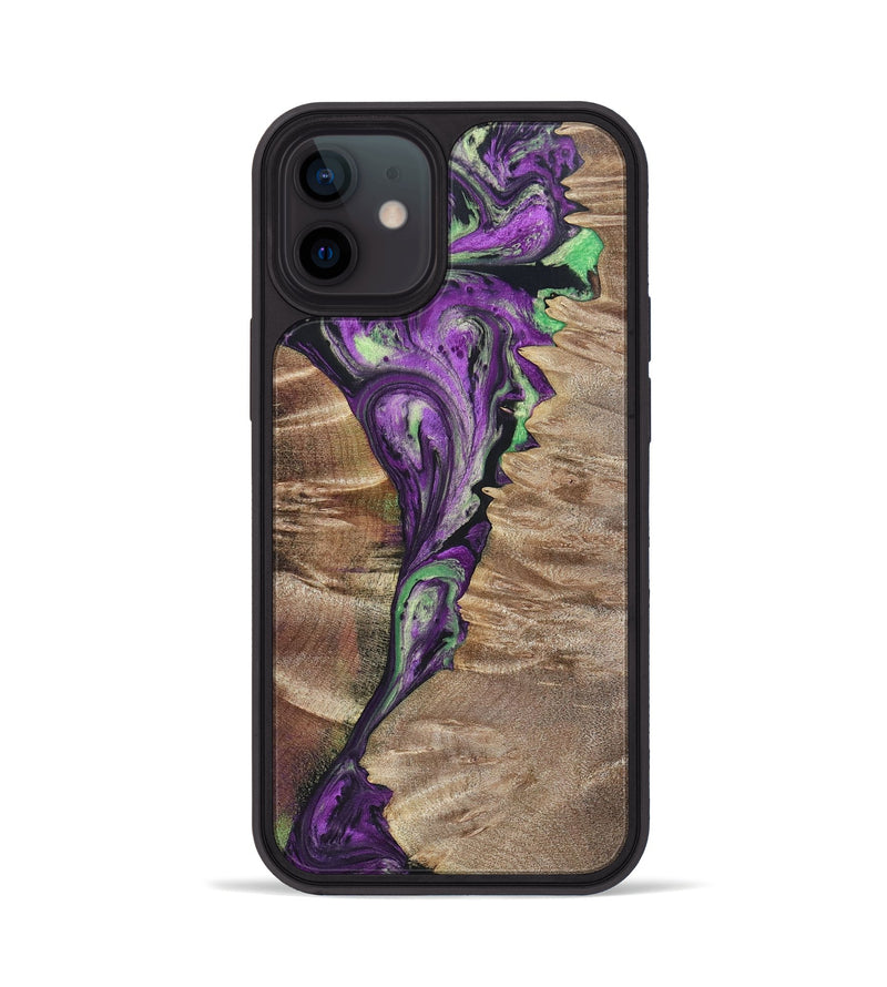 iPhone 12 Wood+Resin Phone Case - Rebekah (Mosaic, 696066)