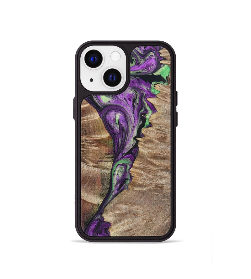 iPhone 13 mini Wood+Resin Phone Case - Rebekah (Mosaic, 696066)