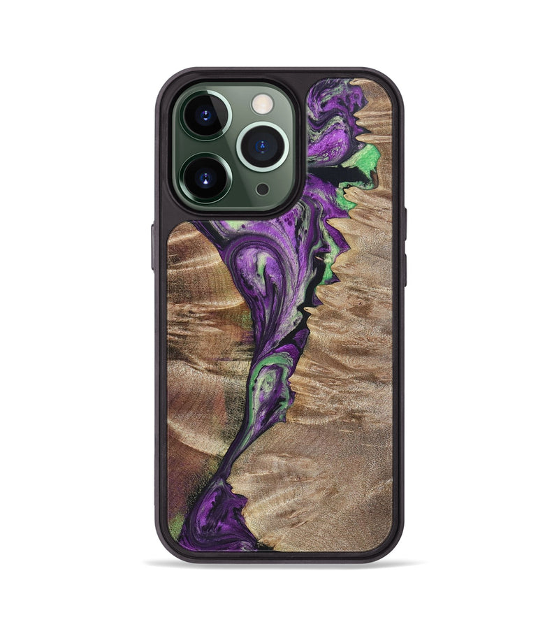 iPhone 13 Pro Wood+Resin Phone Case - Rebekah (Mosaic, 696066)