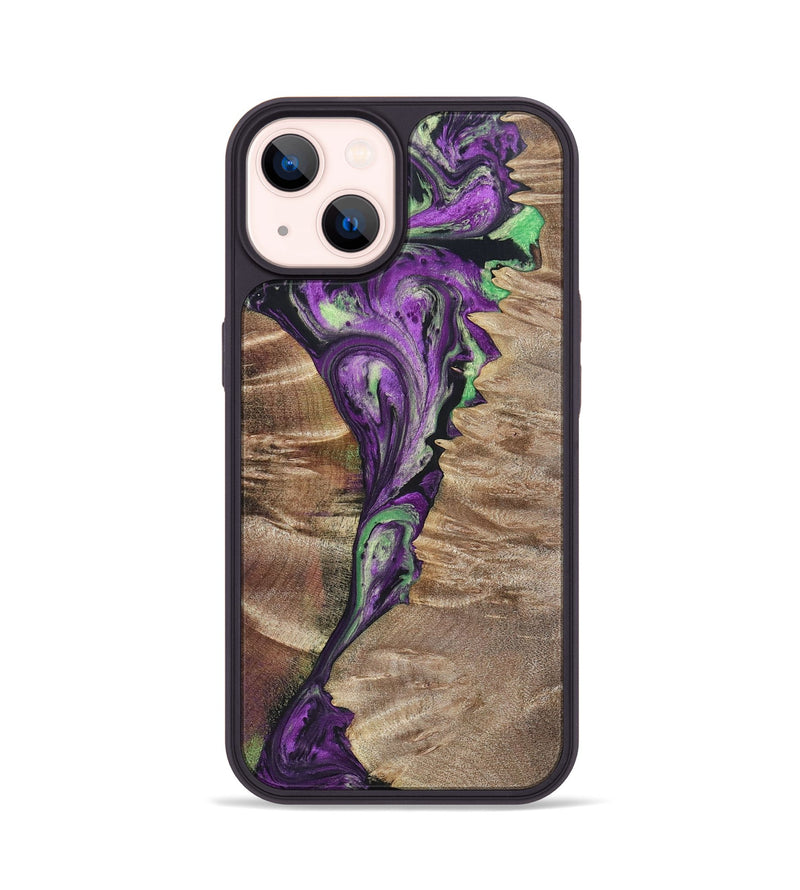 iPhone 14 Wood+Resin Phone Case - Rebekah (Mosaic, 696066)