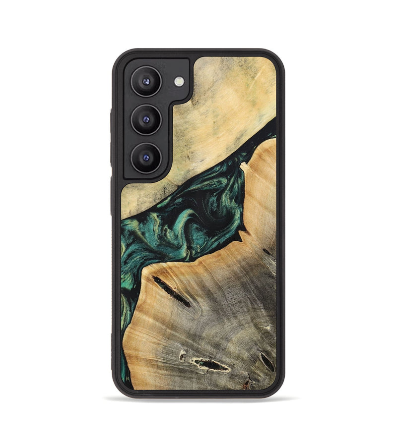 Galaxy S23 Wood+Resin Phone Case - Braylen (Green, 696081)