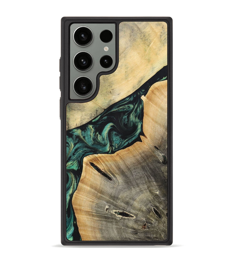Galaxy S23 Ultra Wood+Resin Phone Case - Braylen (Green, 696081)