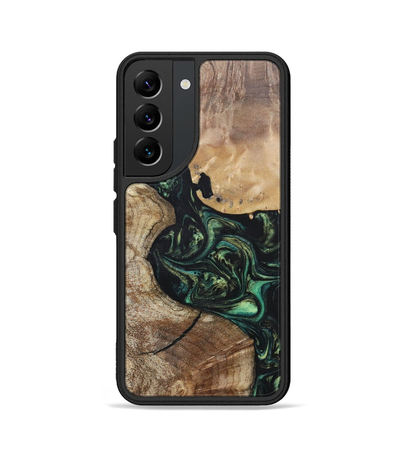 Galaxy S22 Wood+Resin Phone Case - Gretchen (Green, 696082)