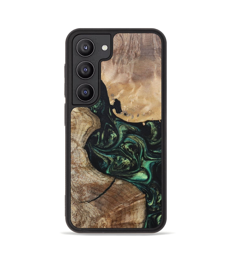 Galaxy S23 Wood+Resin Phone Case - Gretchen (Green, 696082)