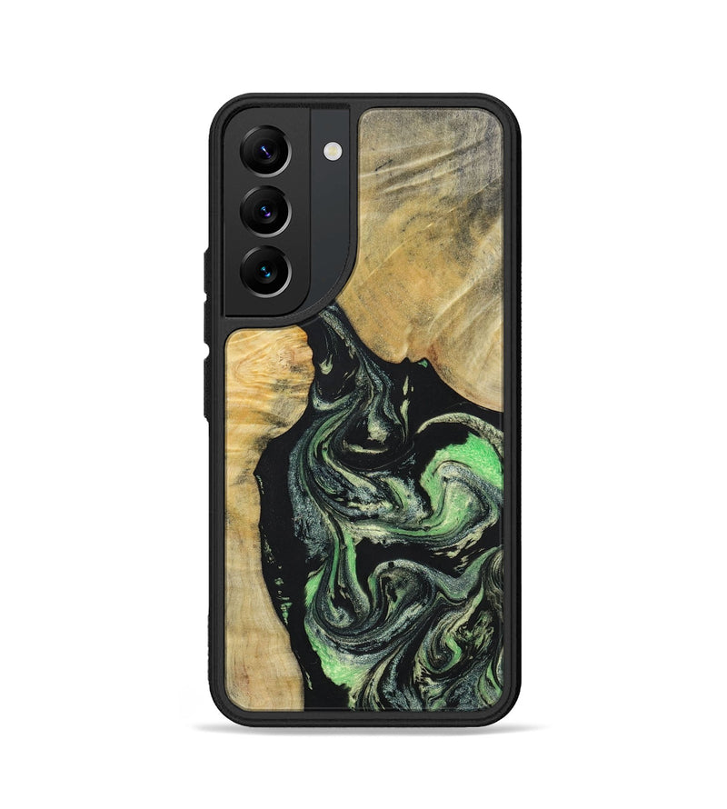 Galaxy S22 Wood+Resin Phone Case - Roman (Green, 696088)