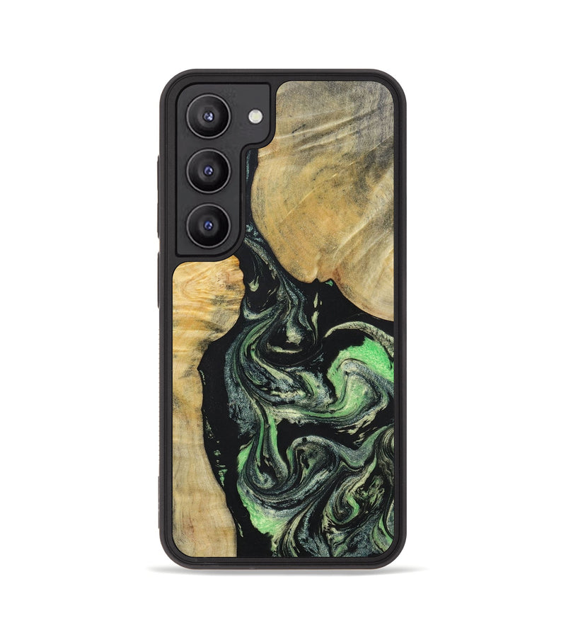 Galaxy S23 Wood+Resin Phone Case - Roman (Green, 696088)
