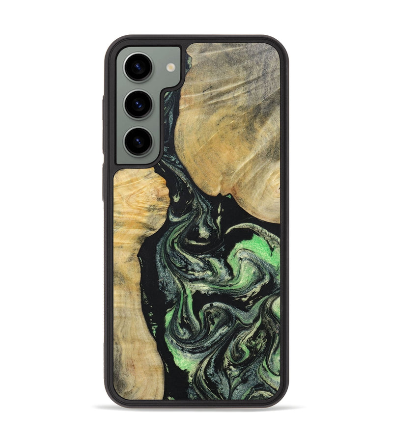 Galaxy S23 Plus Wood+Resin Phone Case - Roman (Green, 696088)