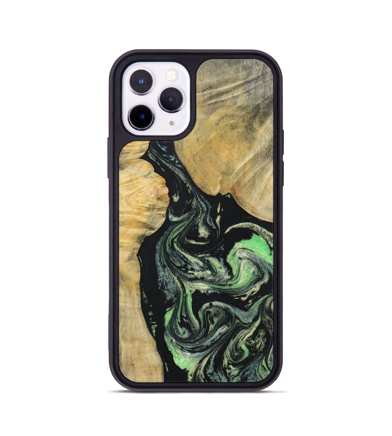 iPhone 11 Pro Wood+Resin Phone Case - Roman (Green, 696088)