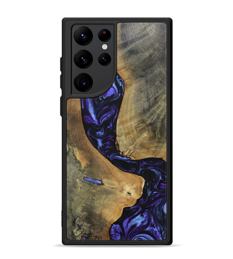 Galaxy S22 Ultra Wood+Resin Phone Case - Kyla (Purple, 696102)