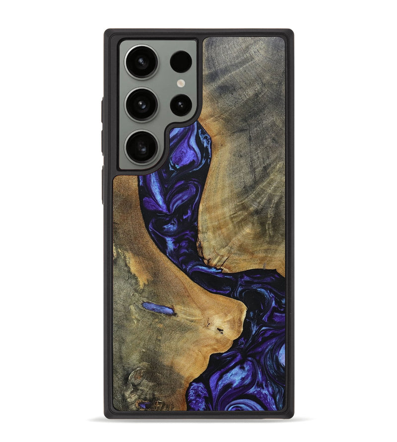 Galaxy S23 Ultra Wood+Resin Phone Case - Kyla (Purple, 696102)