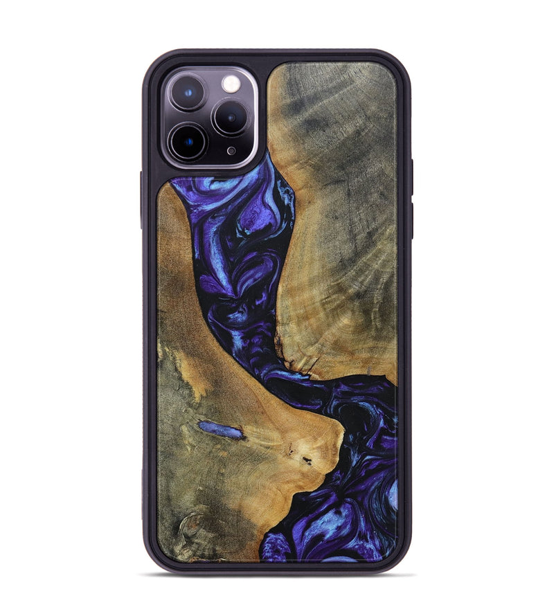 iPhone 11 Pro Max Wood+Resin Phone Case - Kyla (Purple, 696102)