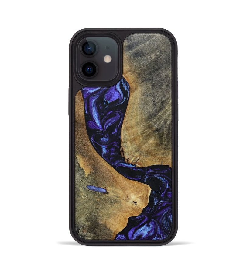 iPhone 12 Wood+Resin Phone Case - Kyla (Purple, 696102)