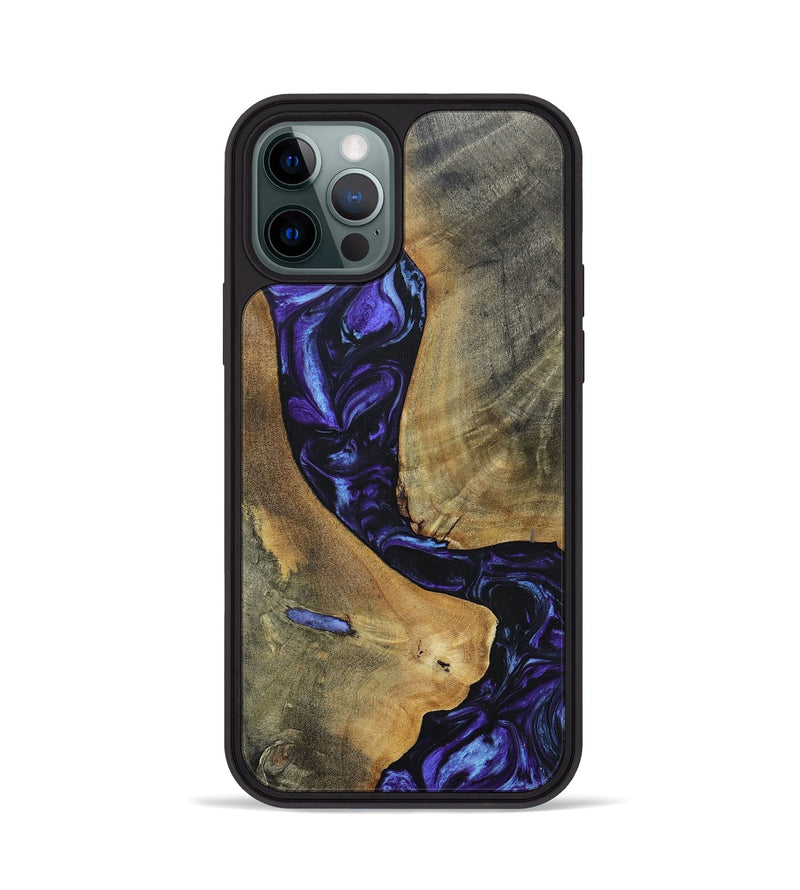 iPhone 12 Pro Wood+Resin Phone Case - Kyla (Purple, 696102)