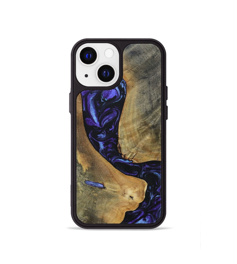 iPhone 13 mini Wood+Resin Phone Case - Kyla (Purple, 696102)
