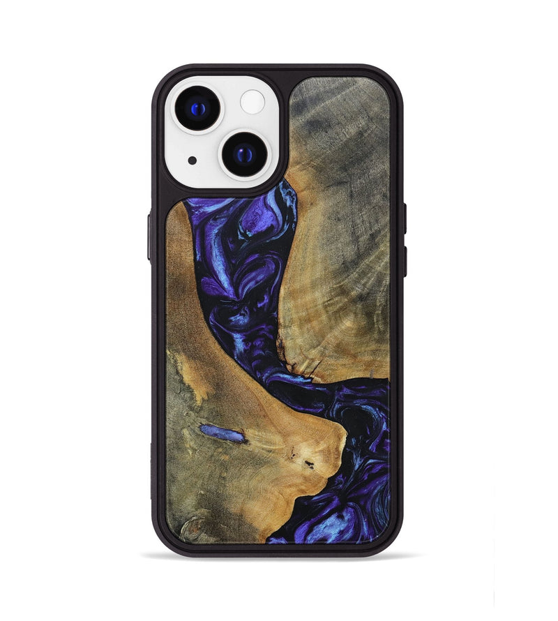 iPhone 13 Wood+Resin Phone Case - Kyla (Purple, 696102)