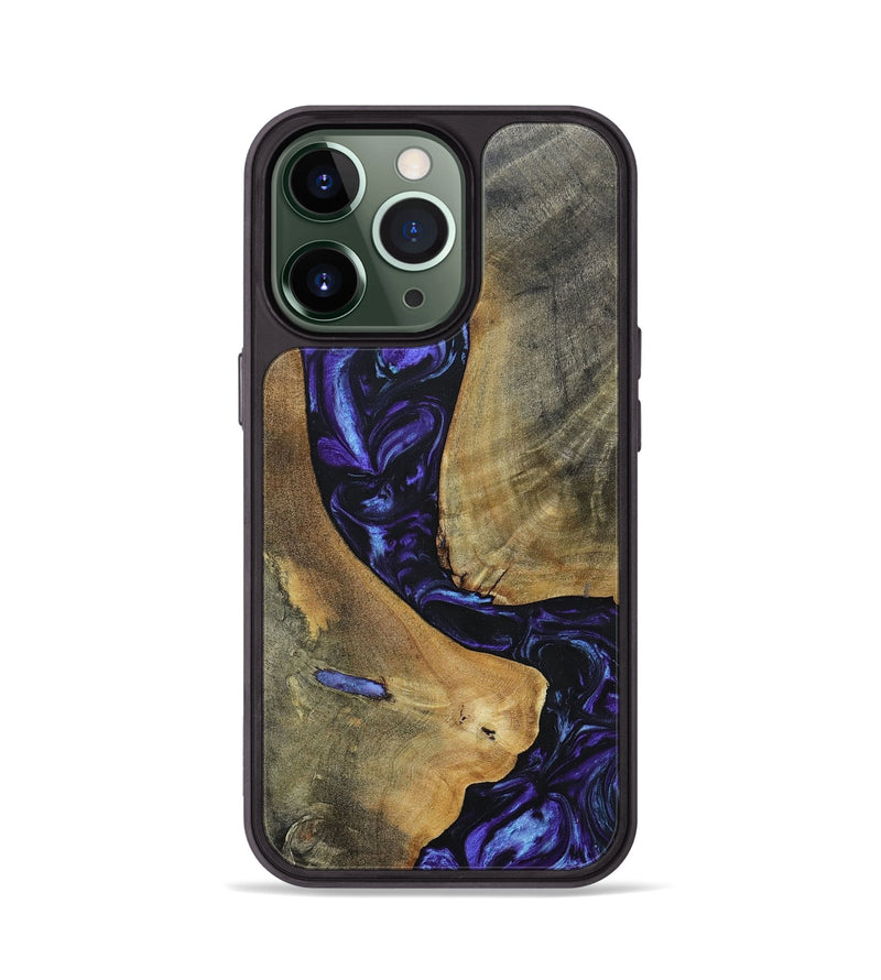 iPhone 13 Pro Wood+Resin Phone Case - Kyla (Purple, 696102)