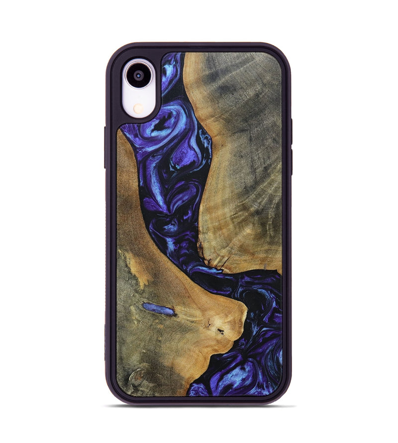 iPhone Xr Wood+Resin Phone Case - Kyla (Purple, 696102)