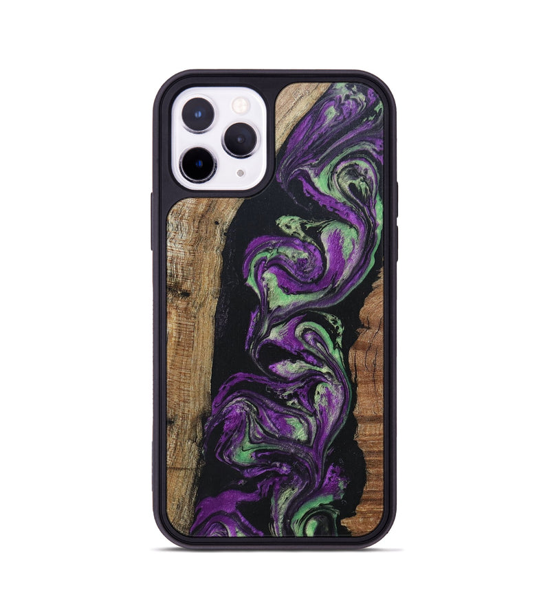 iPhone 11 Pro Wood+Resin Phone Case - Marjorie (Purple, 696103)