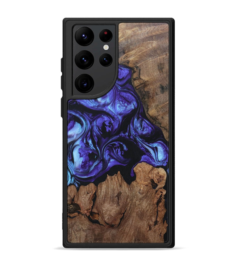 Galaxy S22 Ultra Wood+Resin Phone Case - Brianna (Purple, 696104)