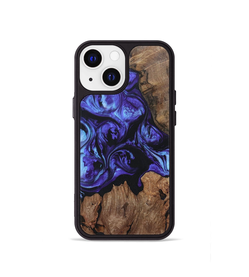 iPhone 13 mini Wood+Resin Phone Case - Brianna (Purple, 696104)