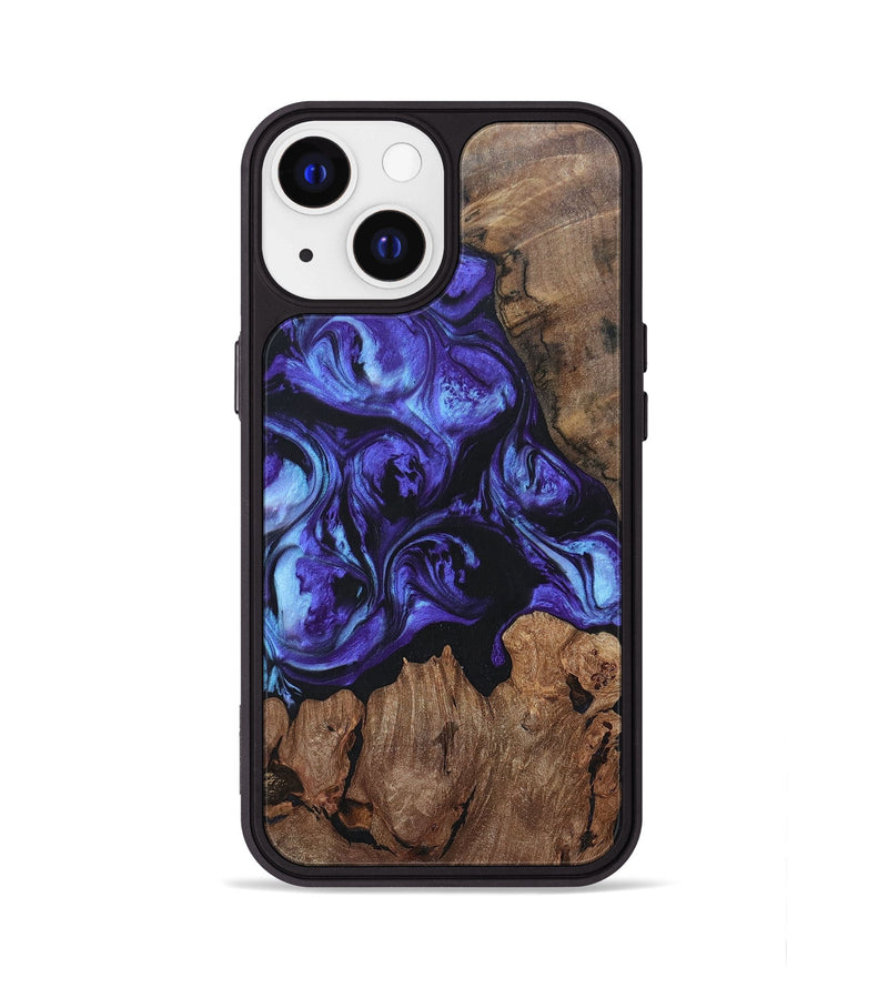 iPhone 13 Wood+Resin Phone Case - Brianna (Purple, 696104)