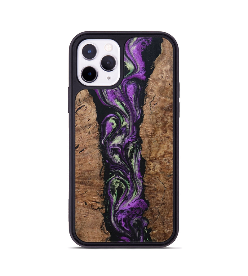 iPhone 11 Pro Wood+Resin Phone Case - Talan (Purple, 696114)