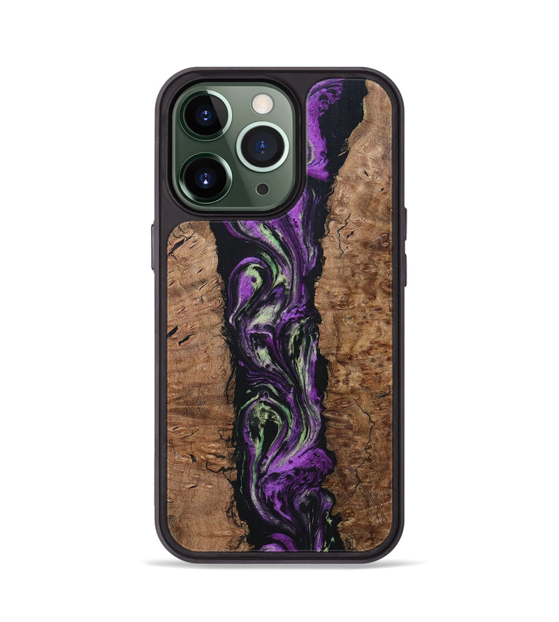 iPhone 13 Pro Wood+Resin Phone Case - Talan (Purple, 696114)