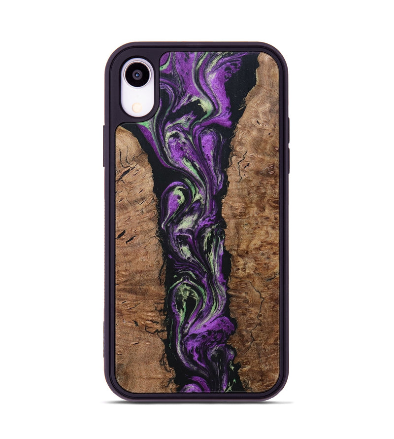 iPhone Xr Wood+Resin Phone Case - Talan (Purple, 696114)