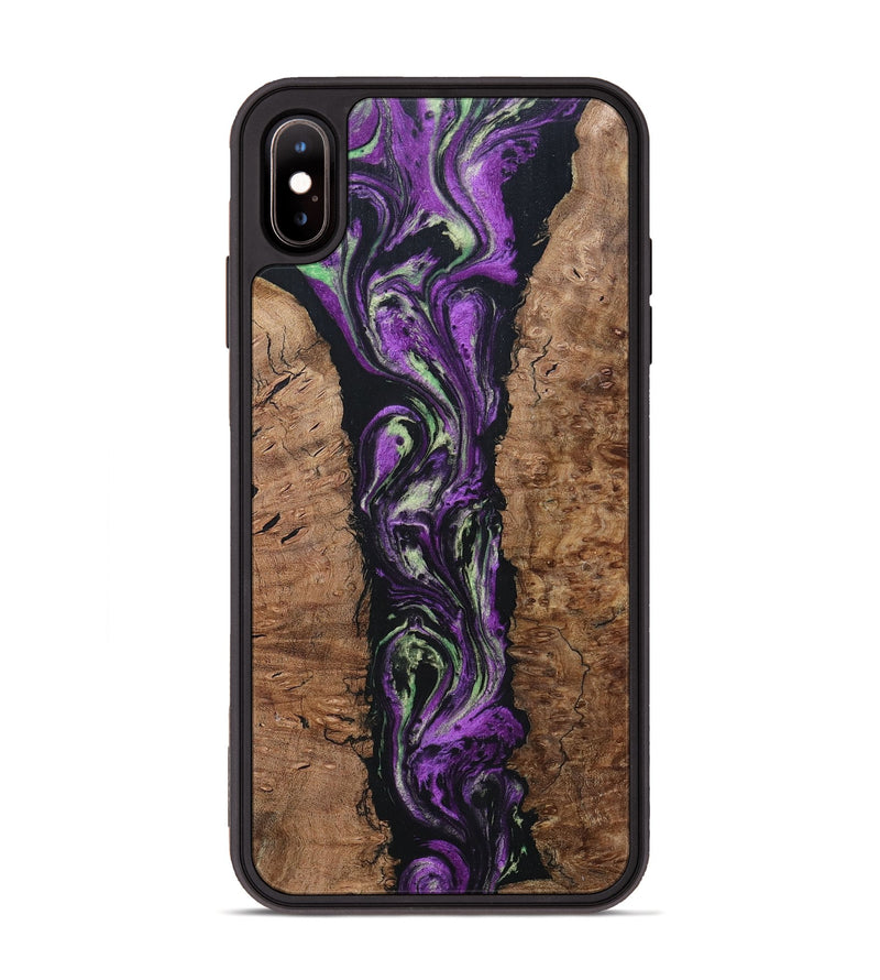 iPhone Xs Max Wood+Resin Phone Case - Talan (Purple, 696114)