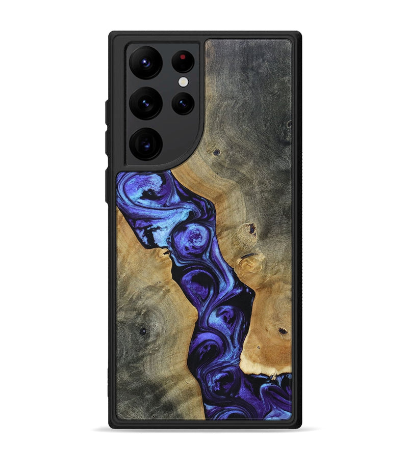 Galaxy S22 Ultra Wood+Resin Phone Case - Jayceon (Purple, 696118)