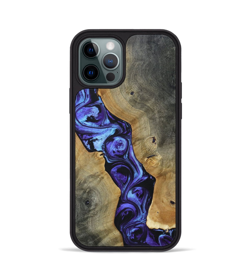 iPhone 12 Pro Wood+Resin Phone Case - Jayceon (Purple, 696118)