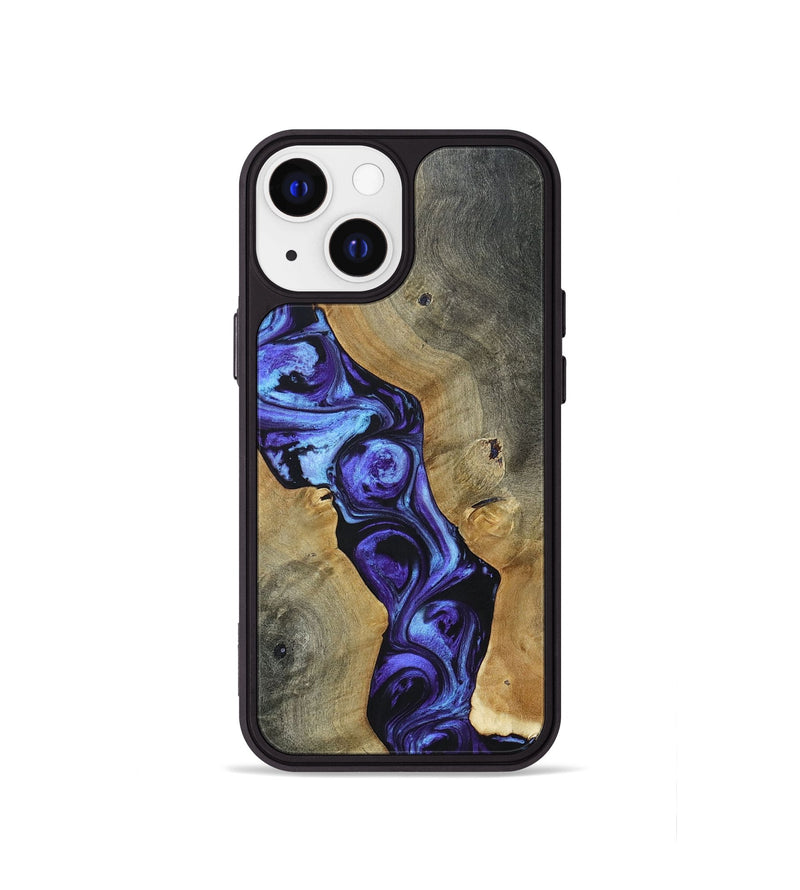 iPhone 13 mini Wood+Resin Phone Case - Jayceon (Purple, 696118)