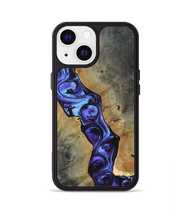 iPhone 13 Wood+Resin Phone Case - Jayceon (Purple, 696118)
