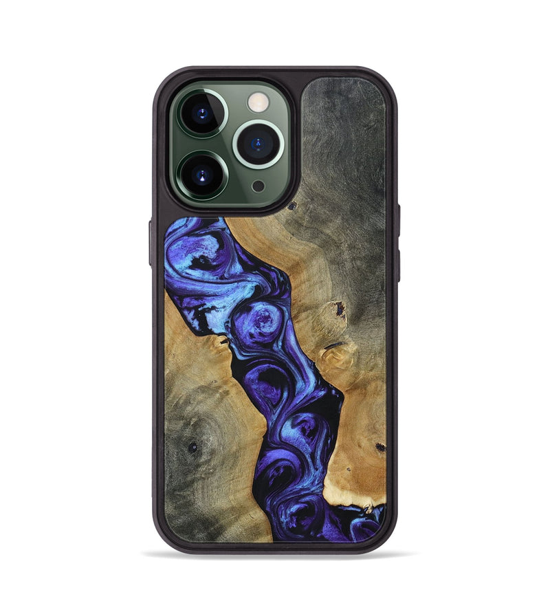 iPhone 13 Pro Wood+Resin Phone Case - Jayceon (Purple, 696118)