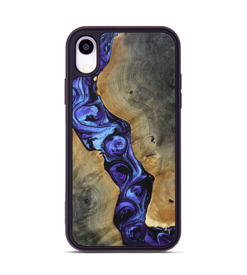 iPhone Xr Wood+Resin Phone Case - Jayceon (Purple, 696118)