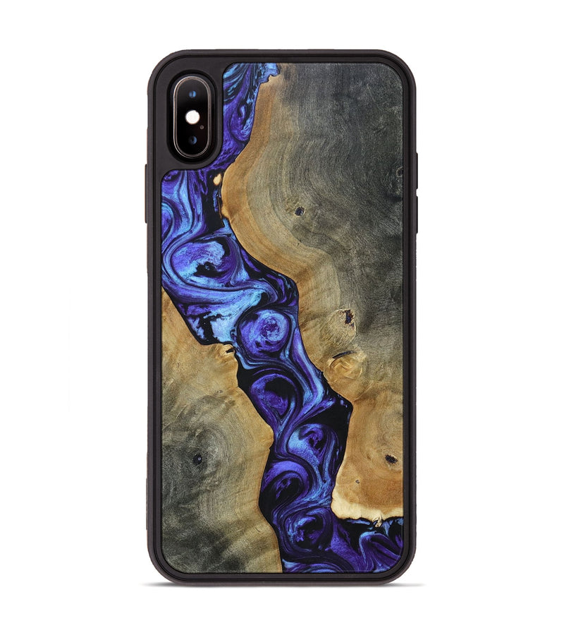 iPhone Xs Max Wood+Resin Phone Case - Jayceon (Purple, 696118)