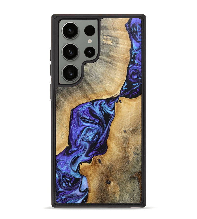Galaxy S23 Ultra Wood+Resin Phone Case - Deandre (Purple, 696122)